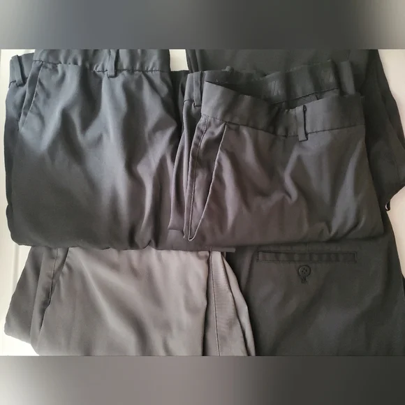 Nike 4pc Mens Dri-Fit Golf Pants Size 35×32 Black Grey Performance Standard Fit - Picture 1 of 12